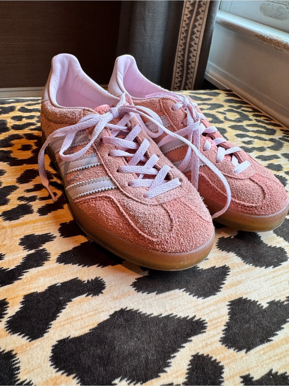 adidas Women's Peach/Pink Suede Sneakers